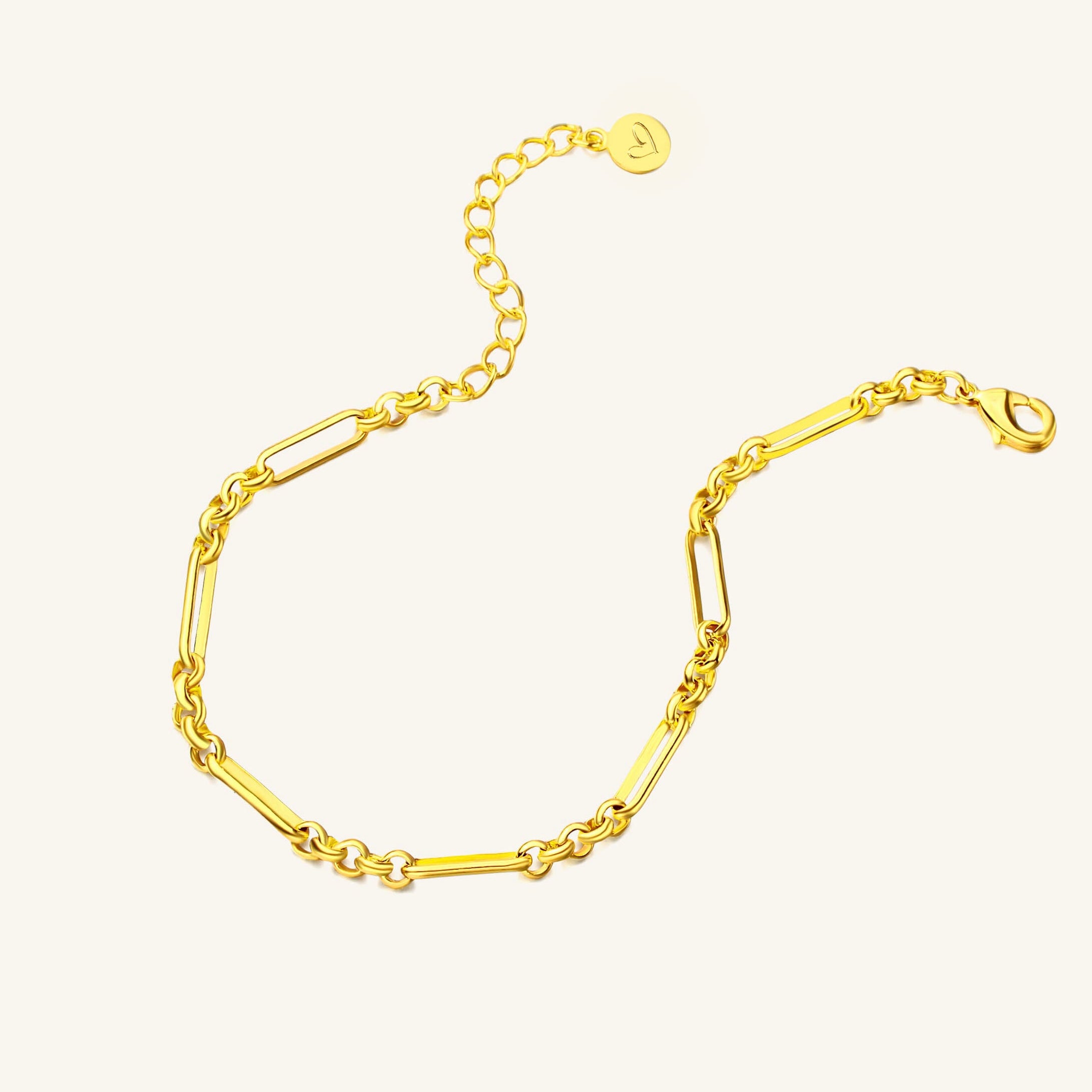 18K Gold-Filled Figaro Chain Bracelet