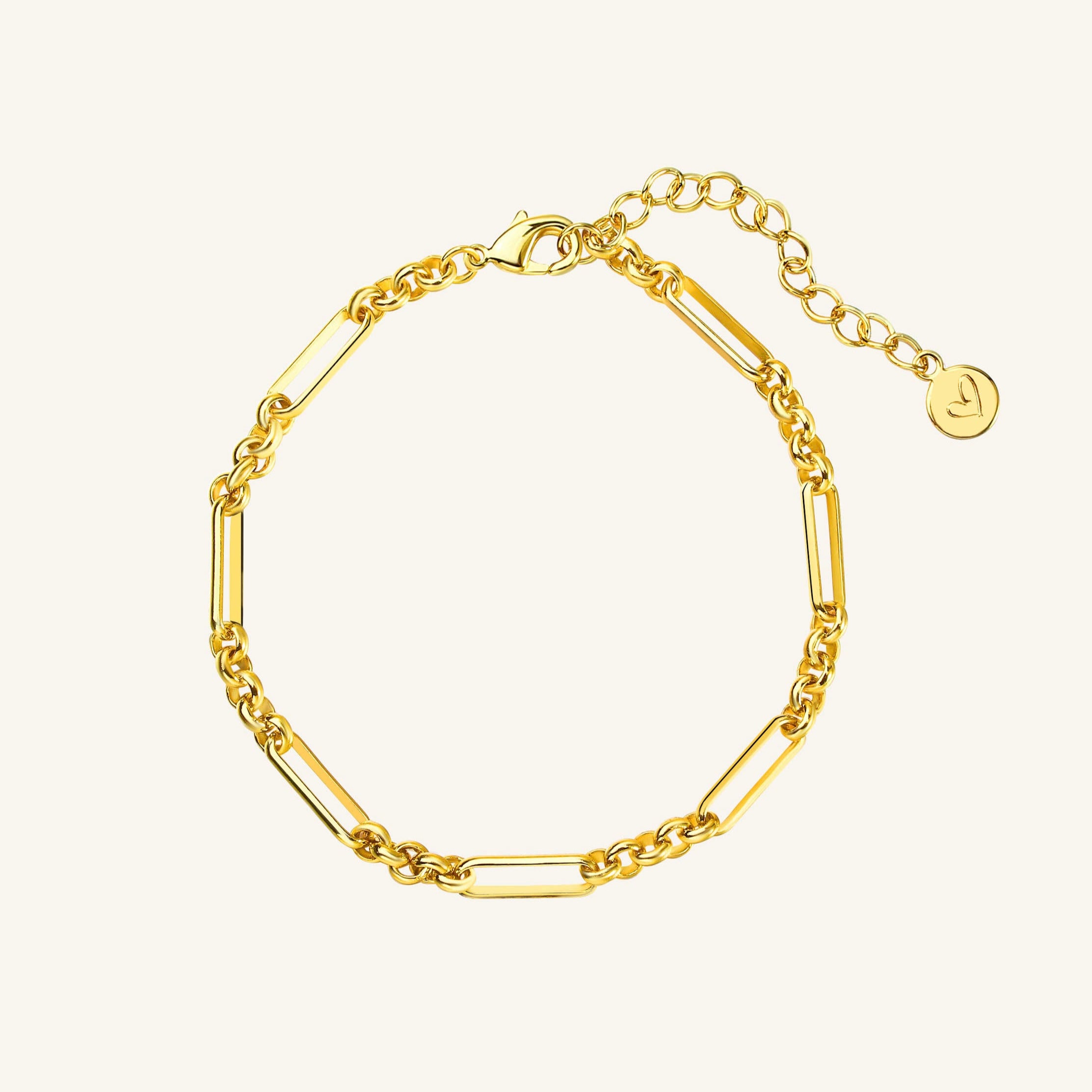 18K Gold-Filled Figaro Chain Bracelet
