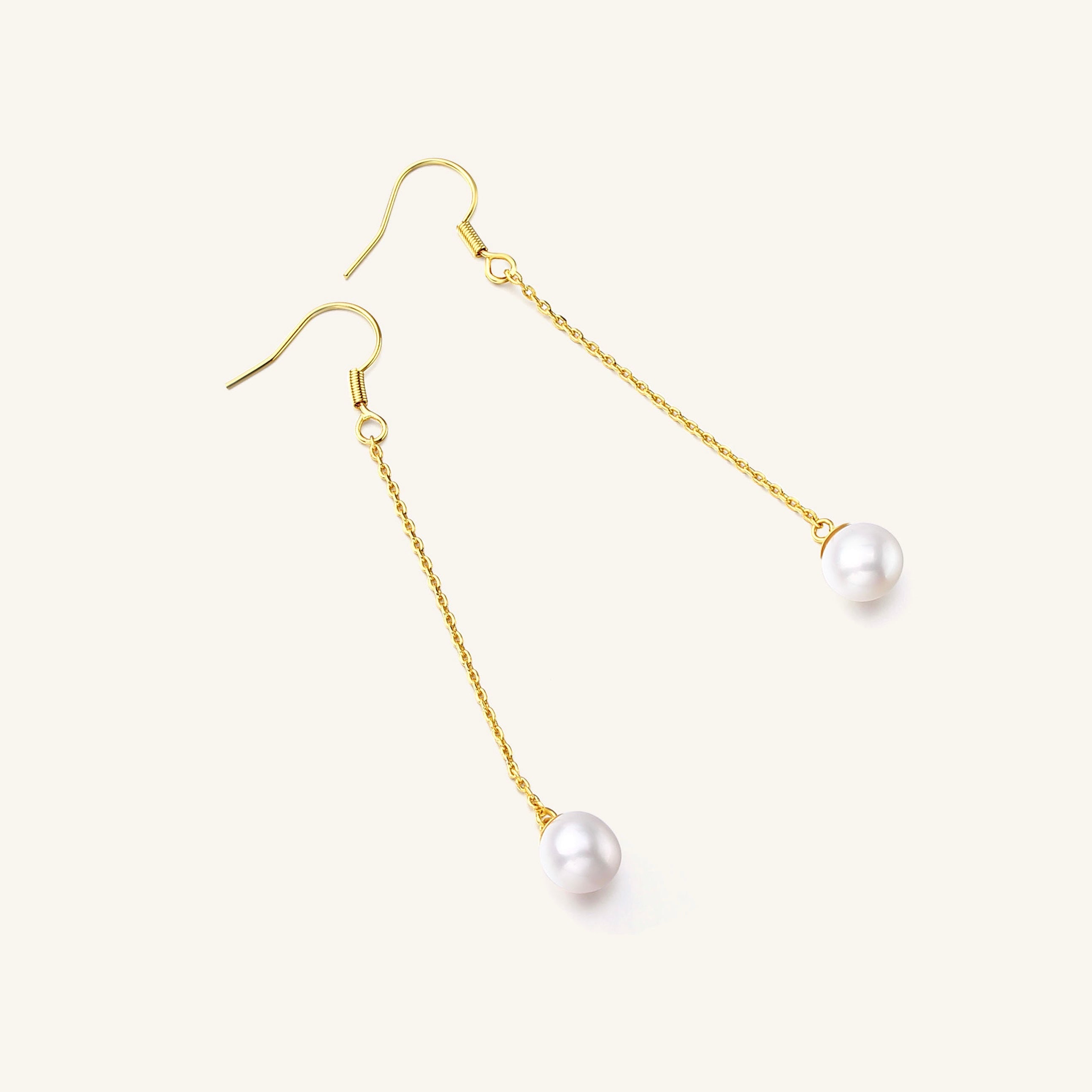 18K Gold-Filled Pearl Drop Earrings