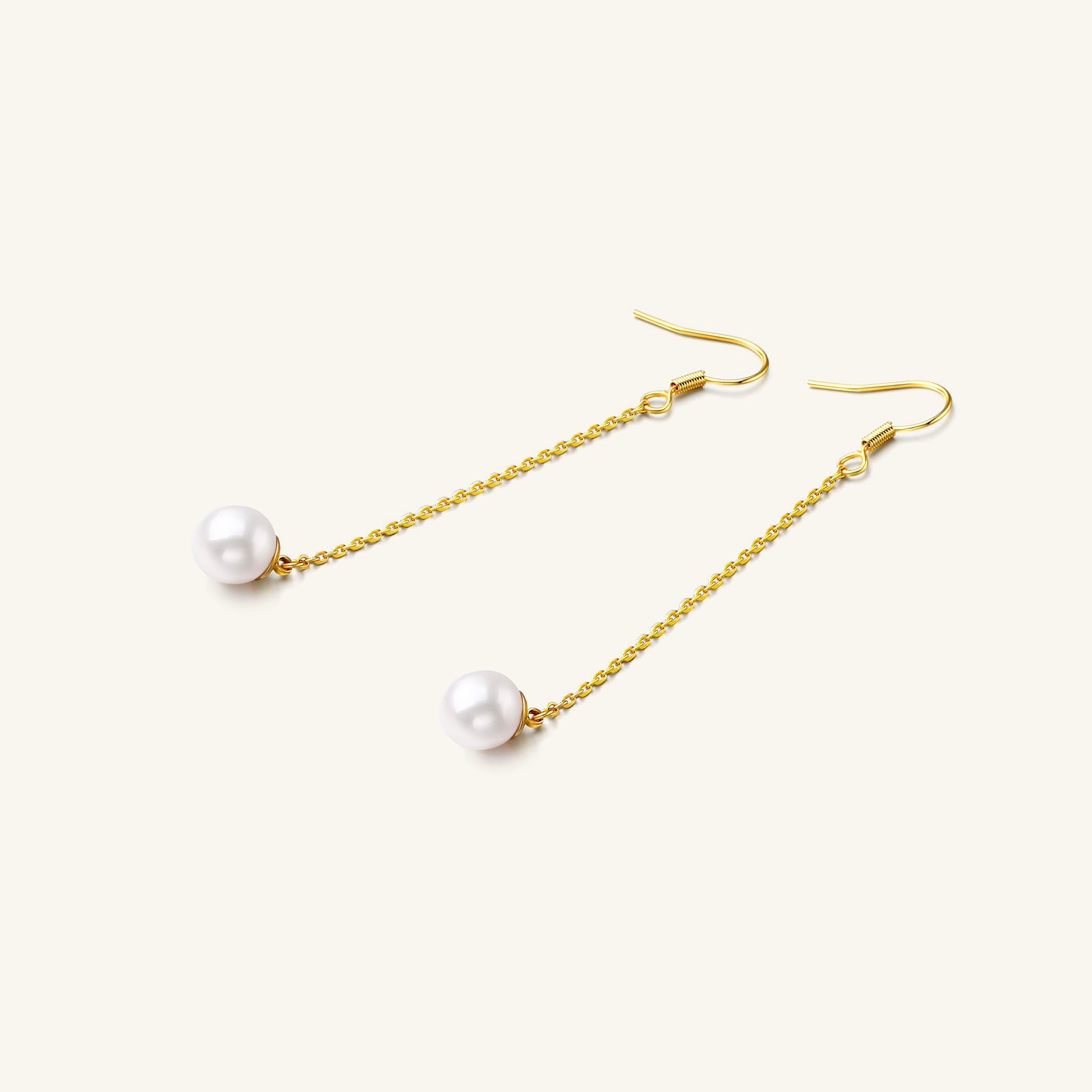 18K Gold-Filled Pearl Drop Earrings