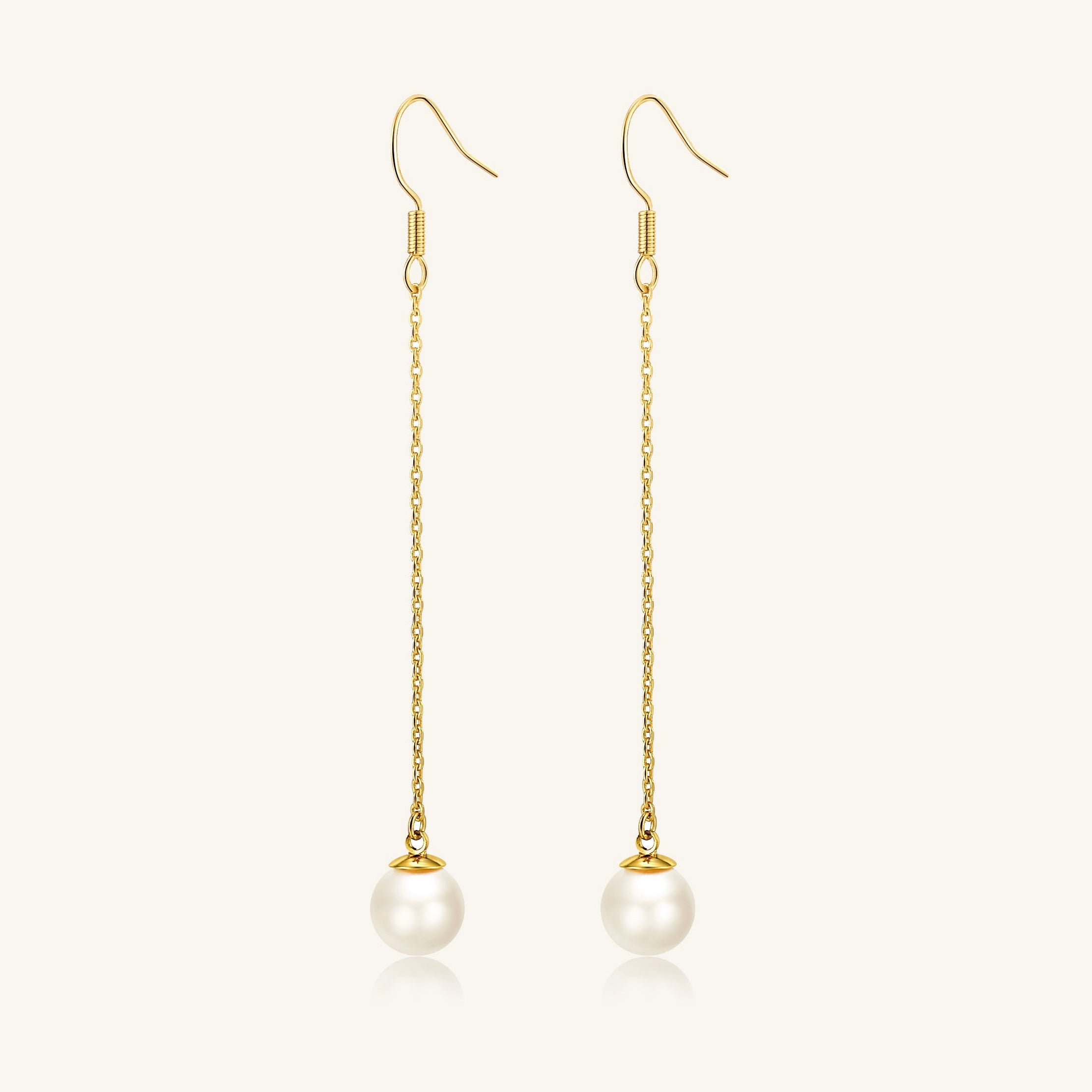 18K Gold-Filled Pearl Drop Earrings