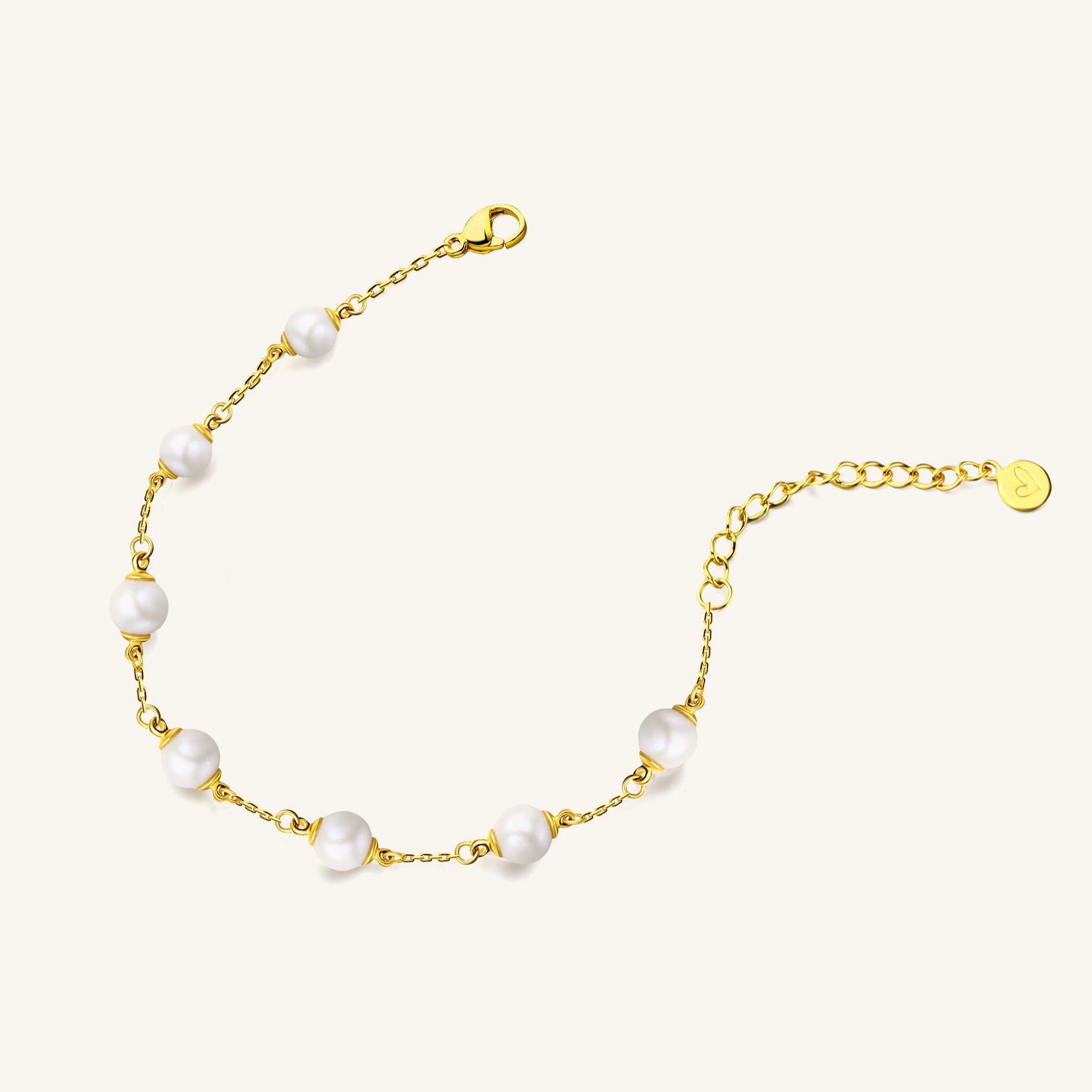 18K Gold-Filled Pearl Strand Bracelet