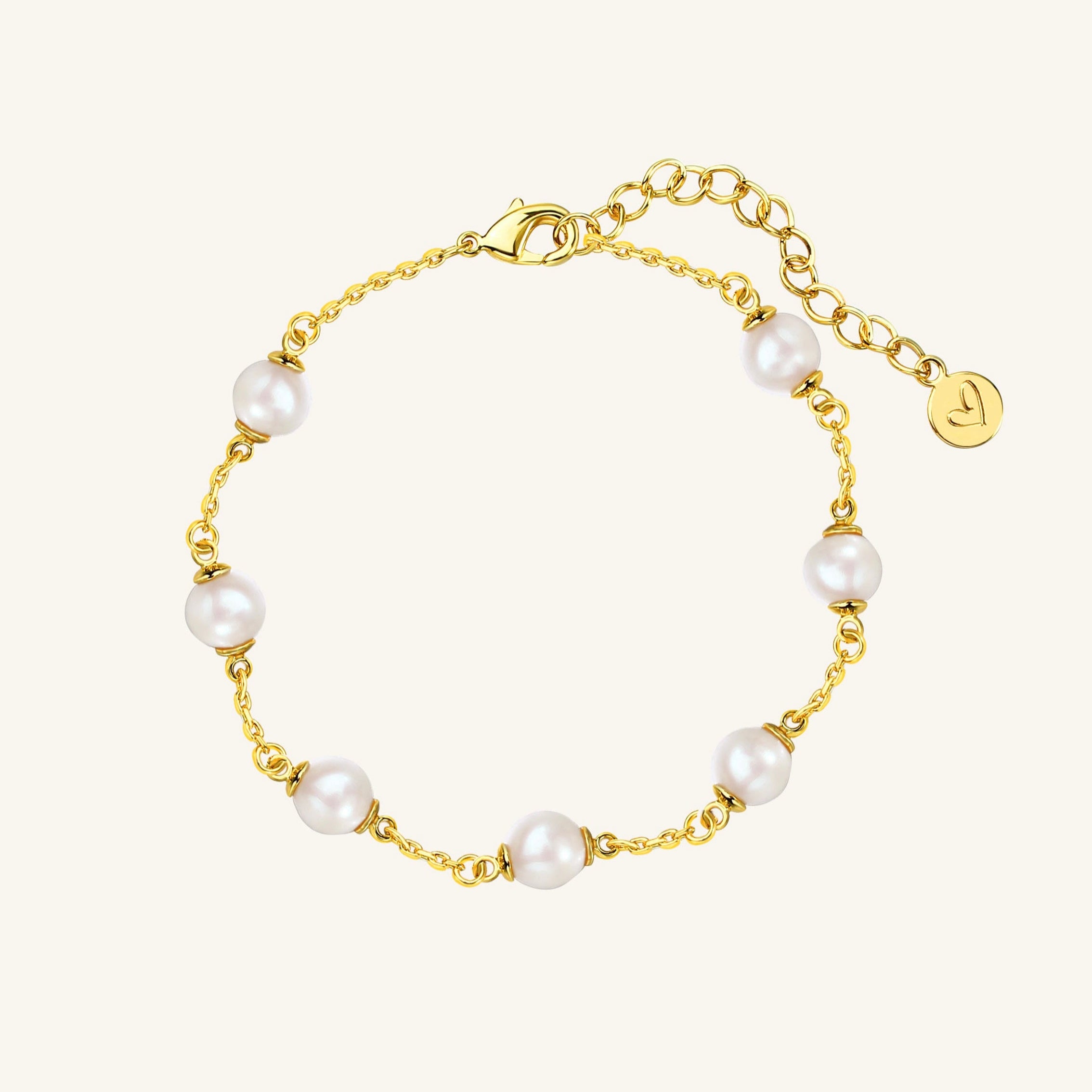 18K Gold-Filled Pearl Strand Bracelet