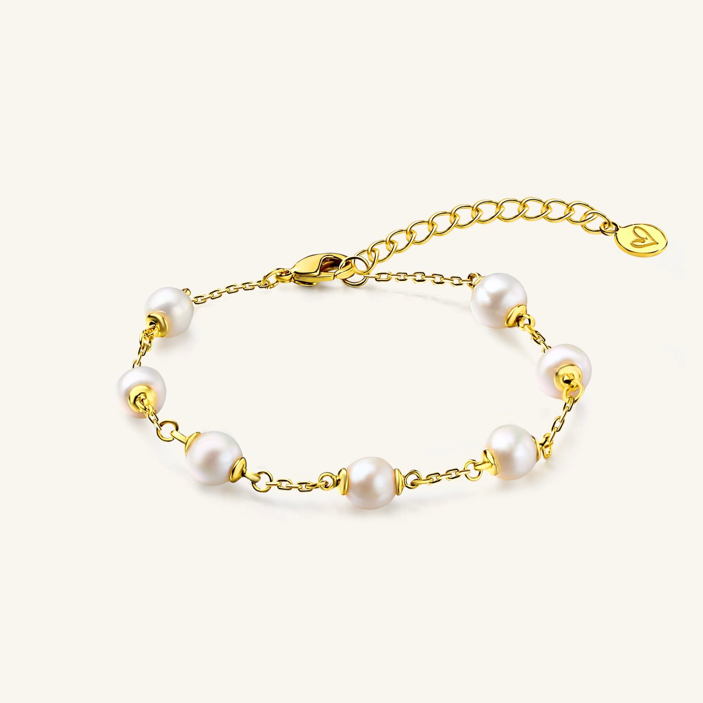 18K Gold-Filled Pearl Strand Bracelet