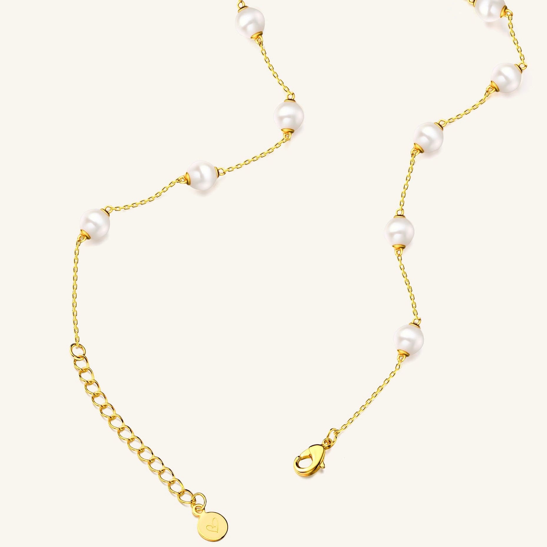 18K Gold-Filled Pearl Strand Necklace