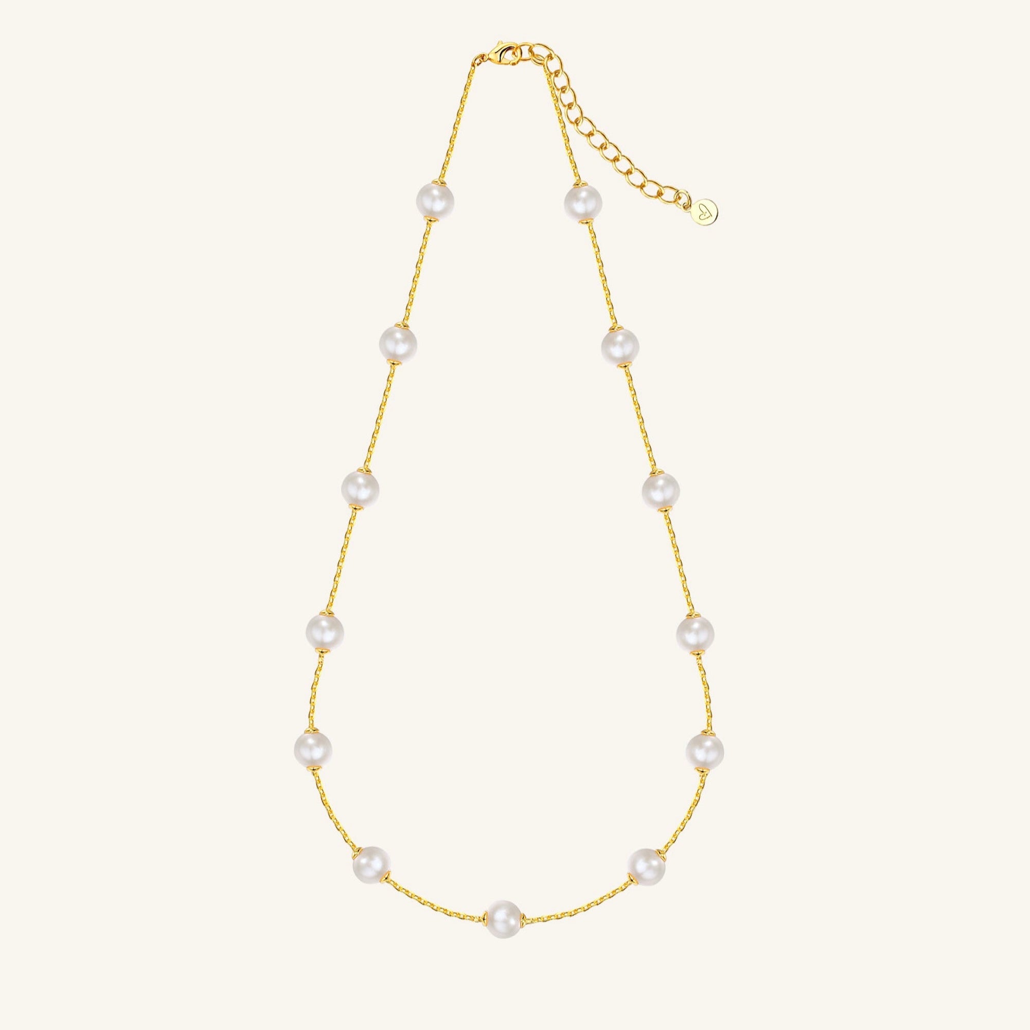 18K Gold-Filled Pearl Strand Necklace