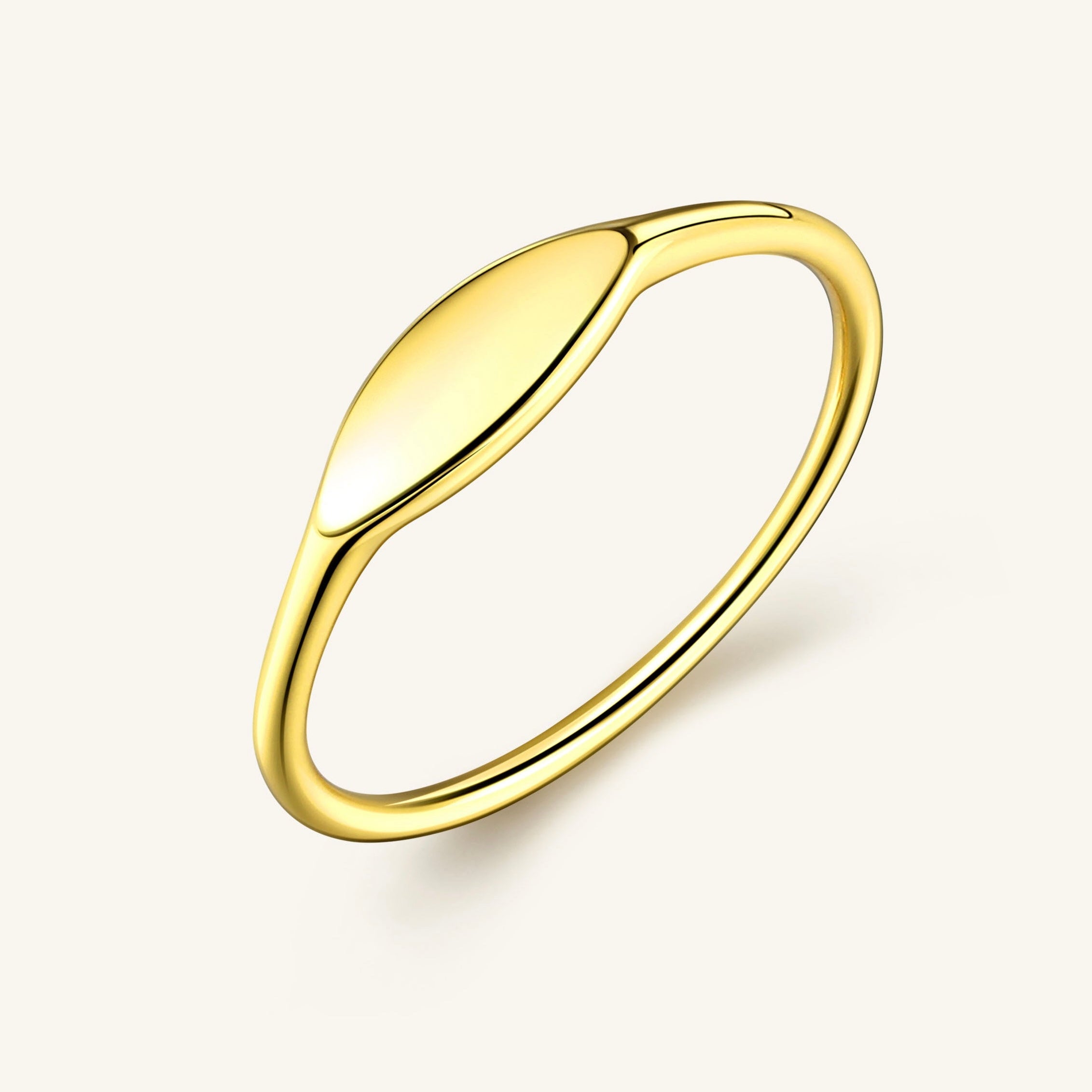 18K Gold-Filled Signet Ring