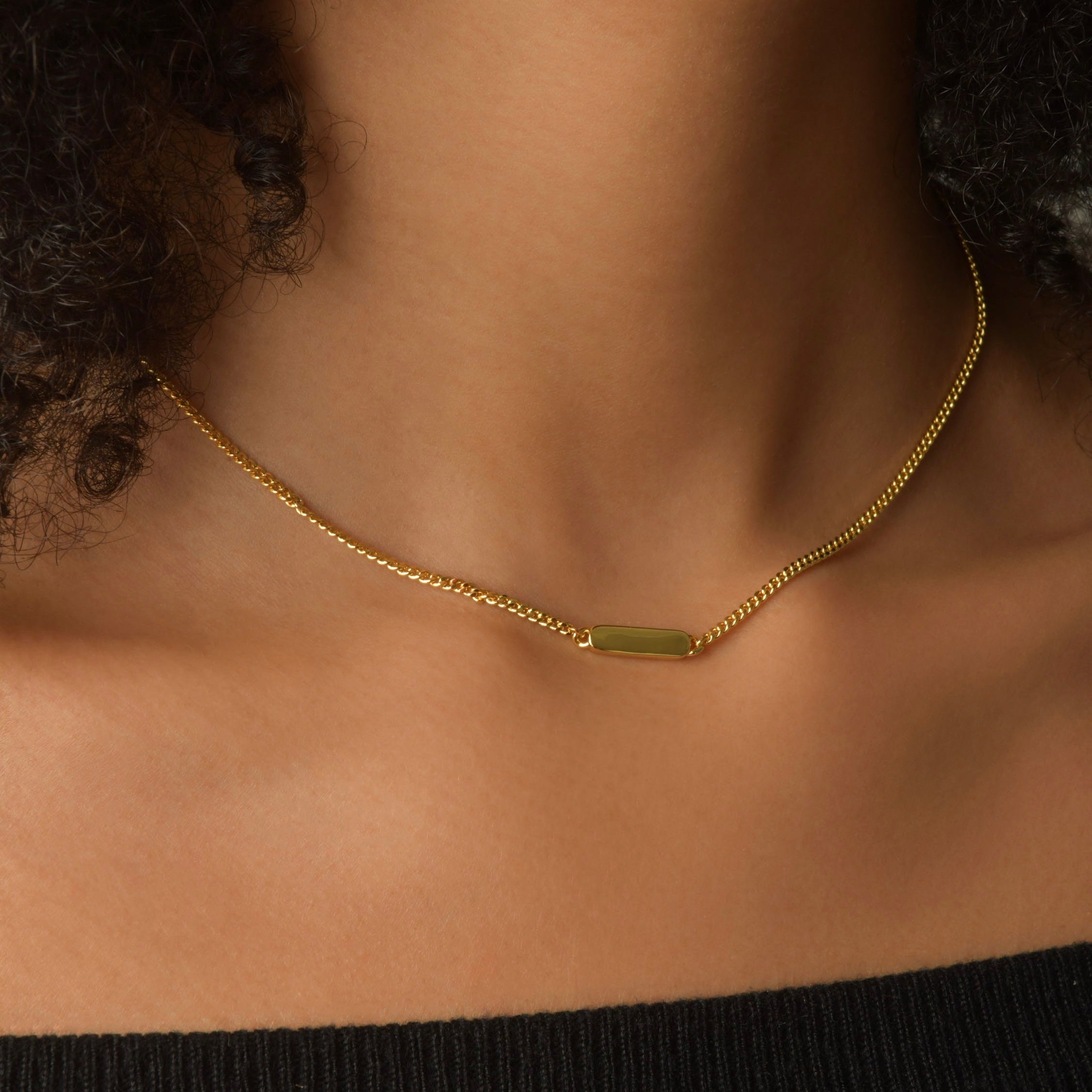 18K Gold-Filled Cuban Plate Chain
