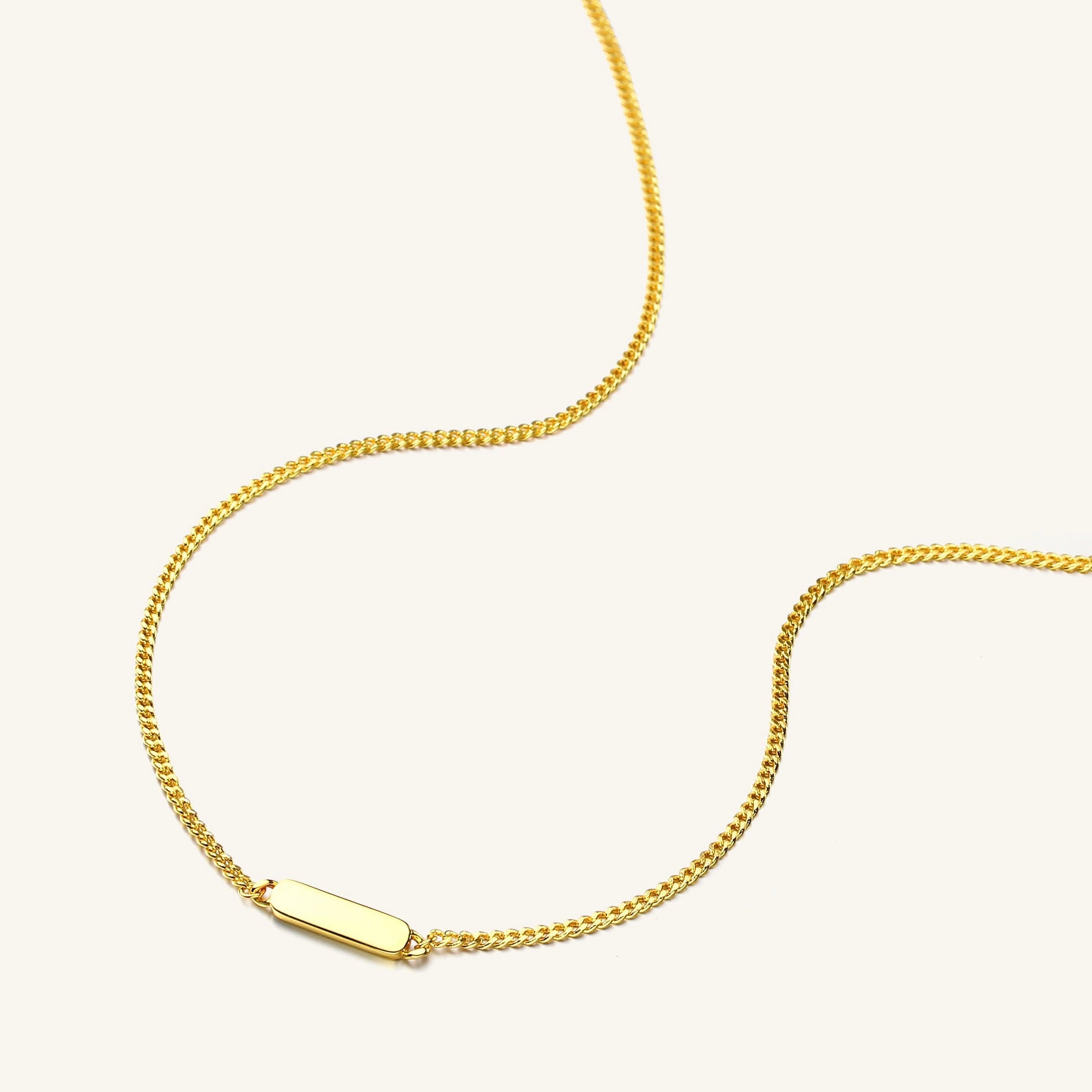 18K Gold-Filled Cuban Plate Chain