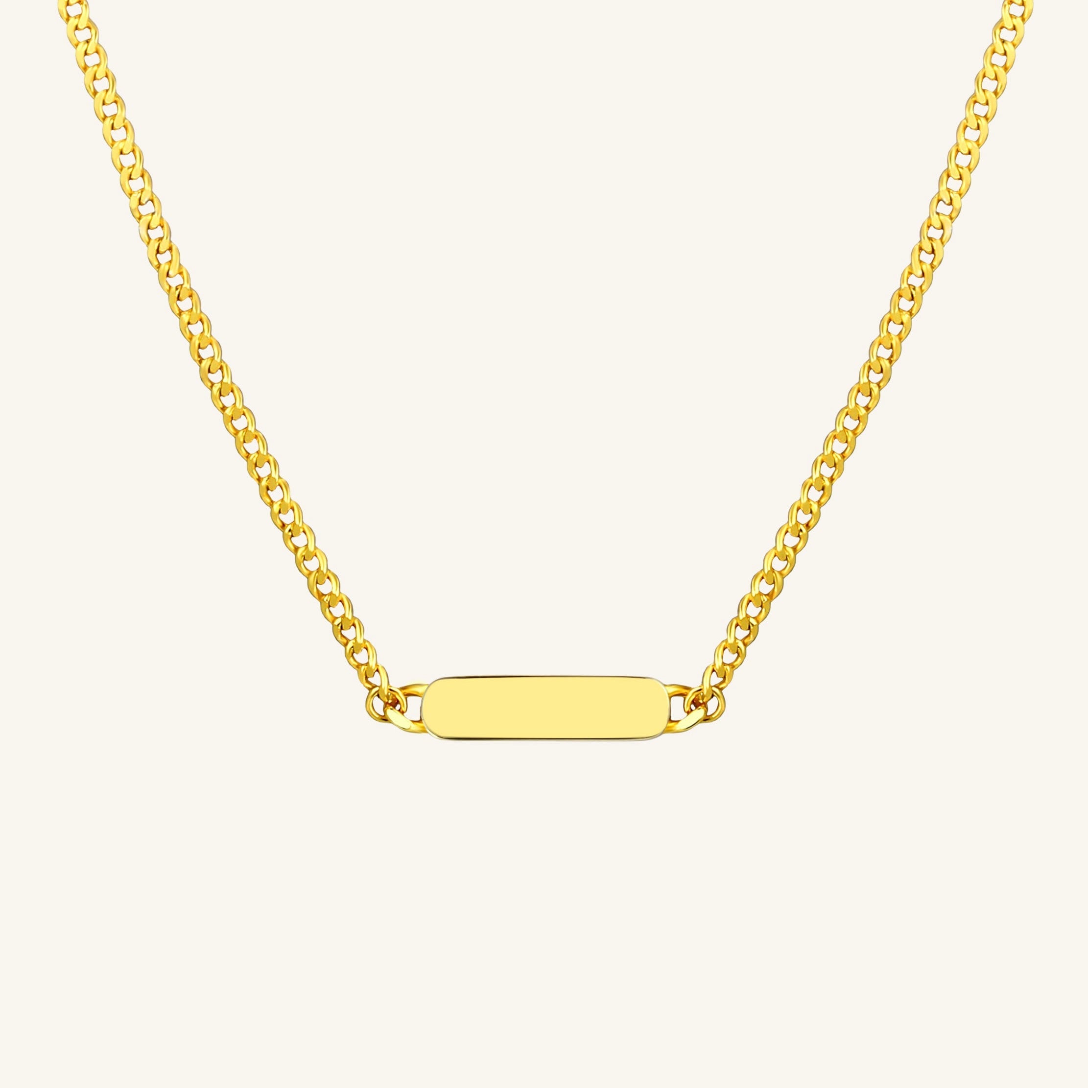 18K Gold-Filled Cuban Plate Chain