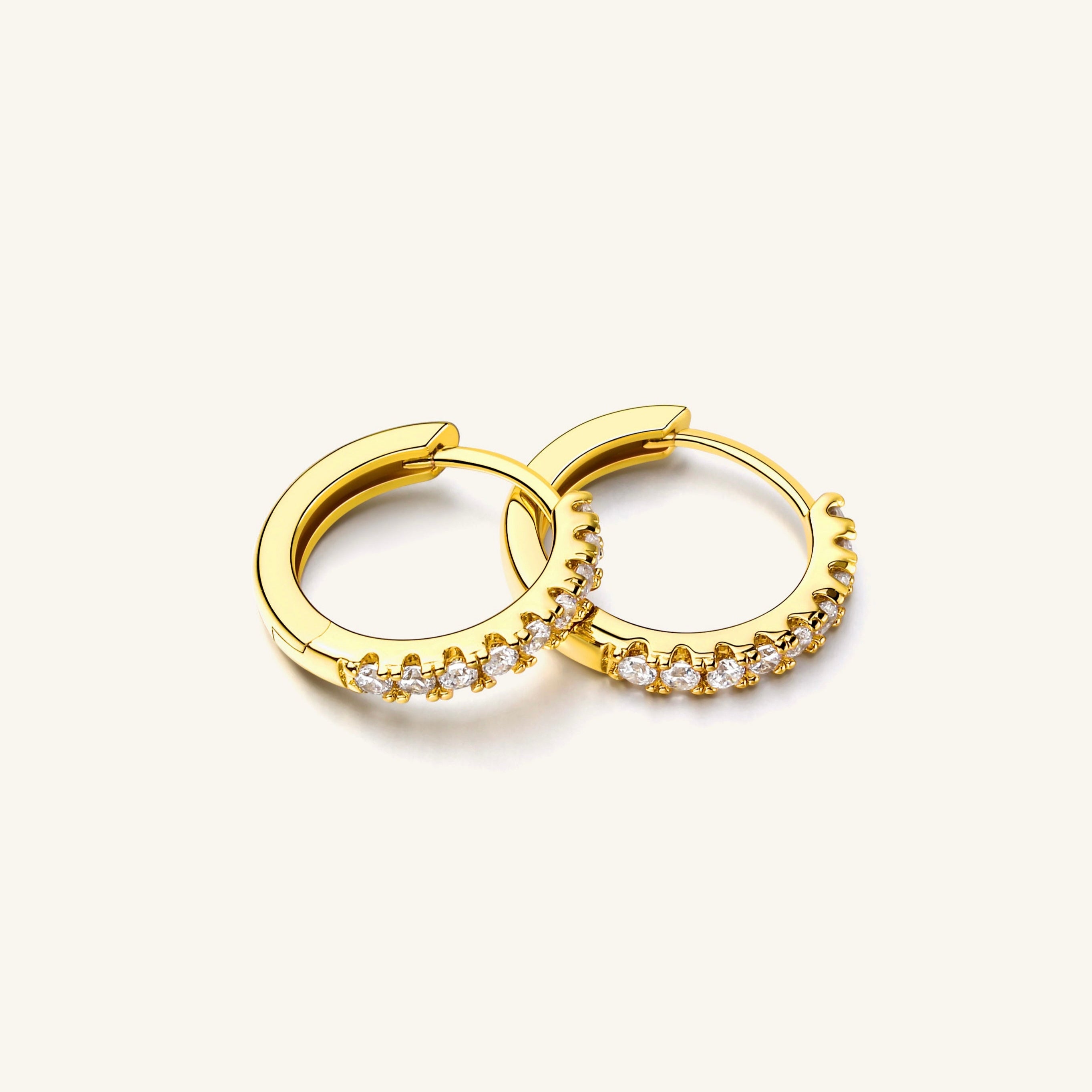 18K Gold-Filled Huggie Hoops