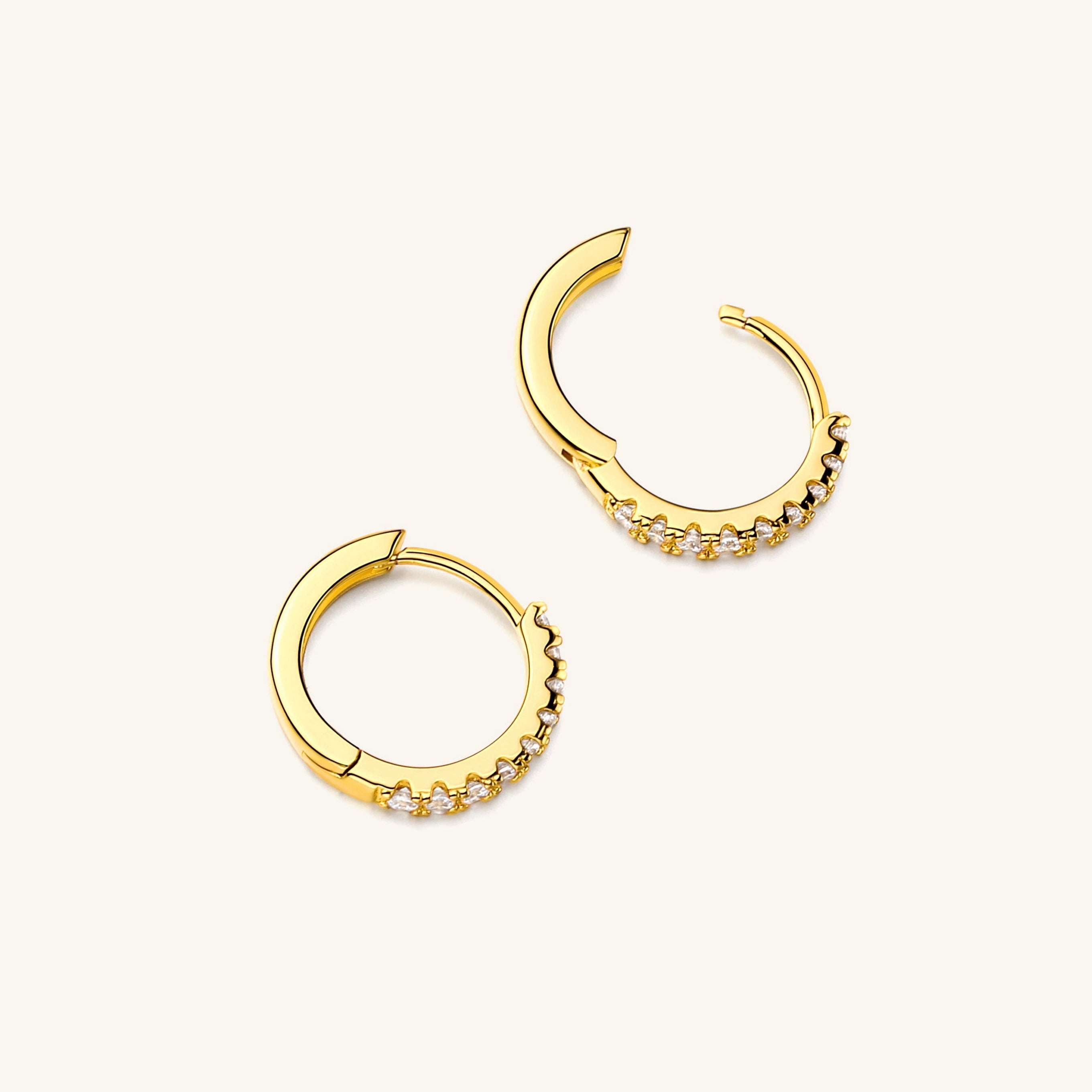 18K Gold-Filled Huggie Hoops