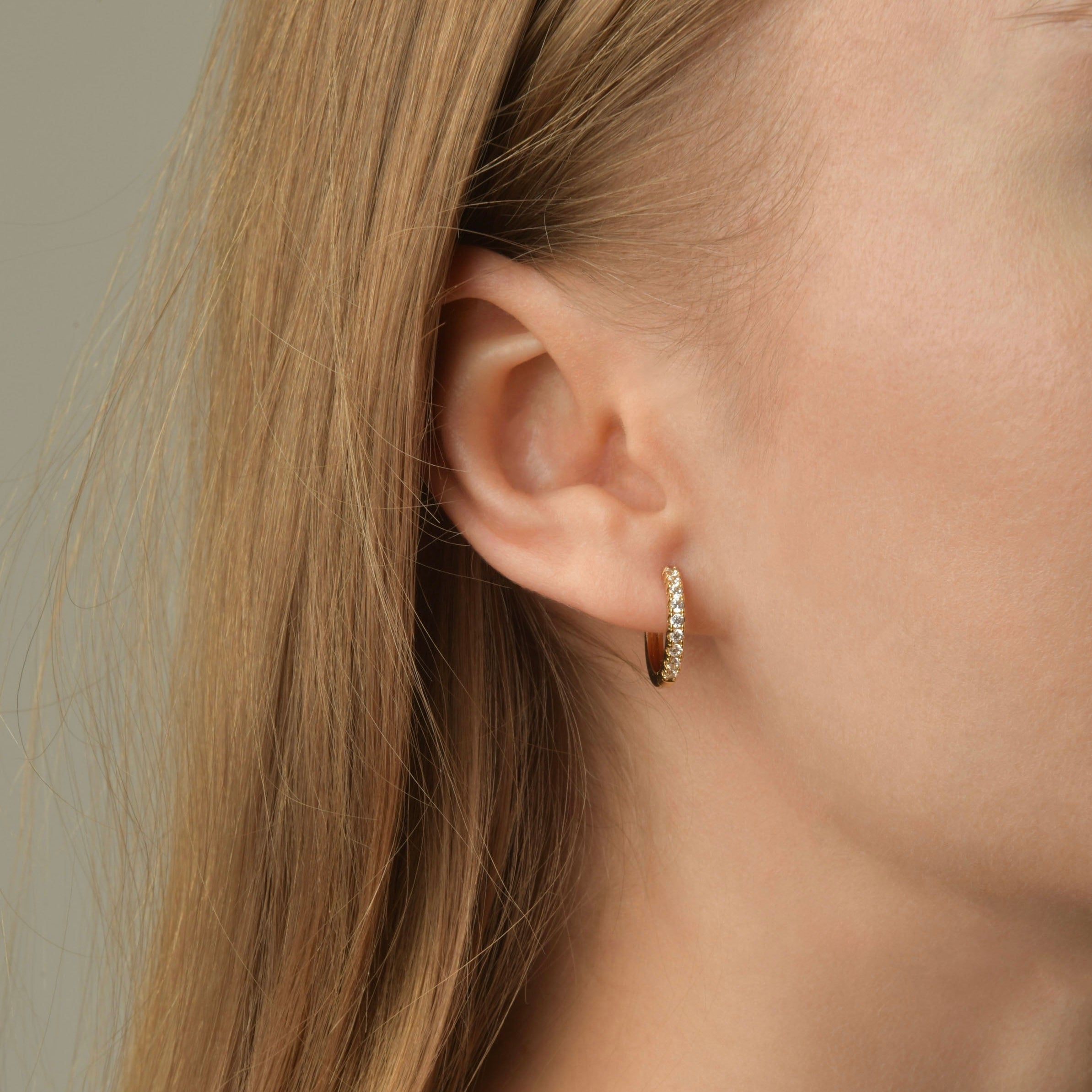 18K Gold-Filled Huggie Hoops