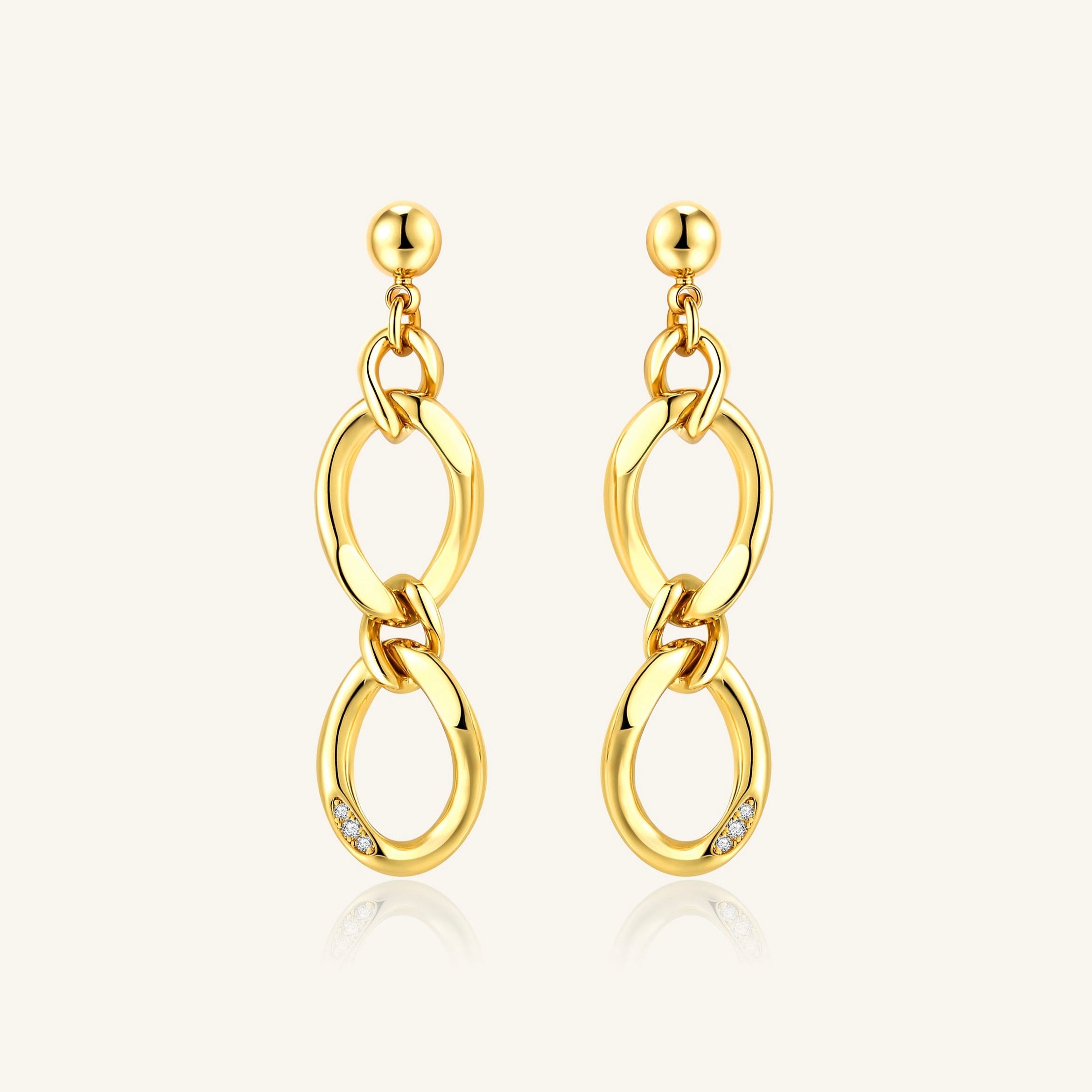 18K Gold-Filled Link Earrings