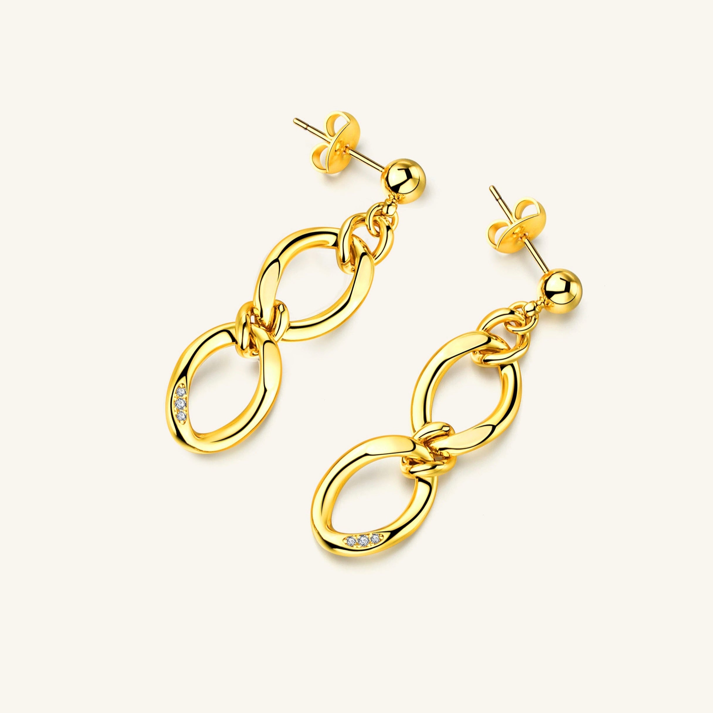 18K Gold-Filled Link Earrings