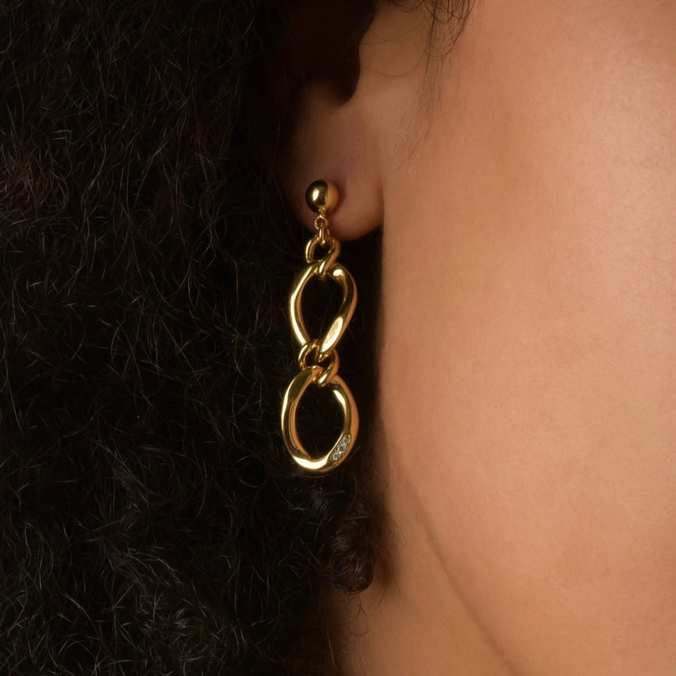 18K Gold-Filled Link Earrings
