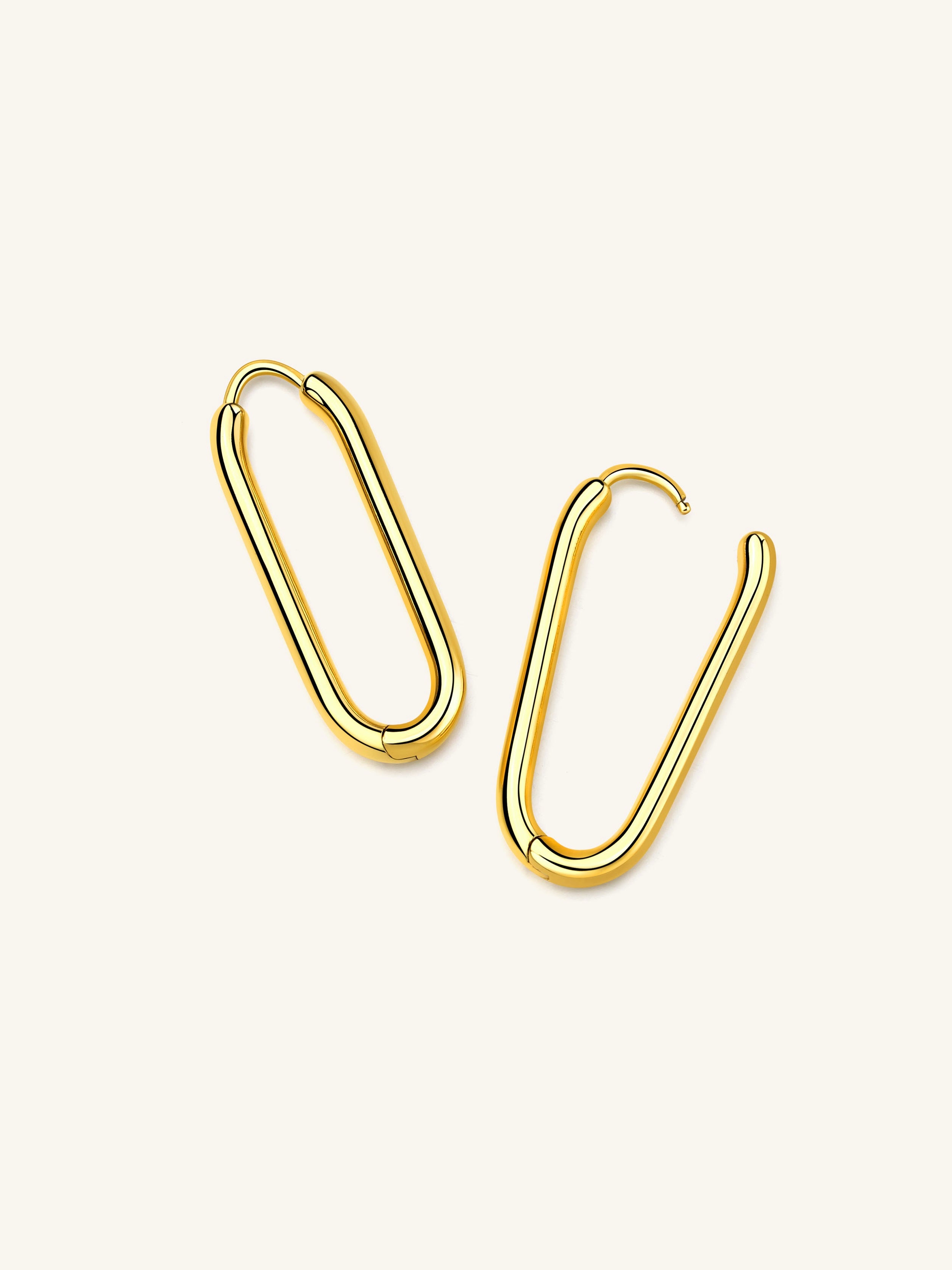 Paperclip Hoop Earrings