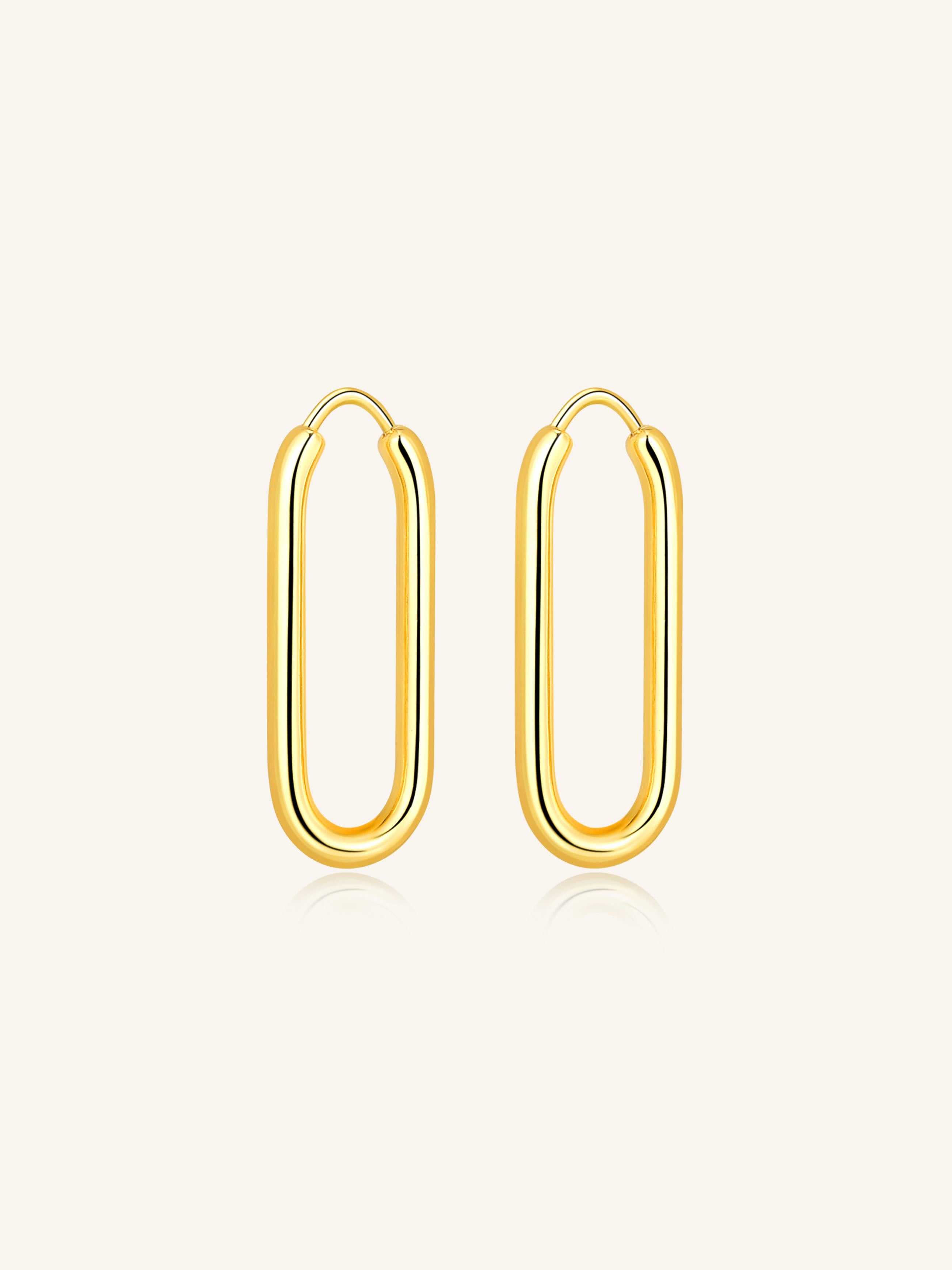 Paperclip Hoop Earrings